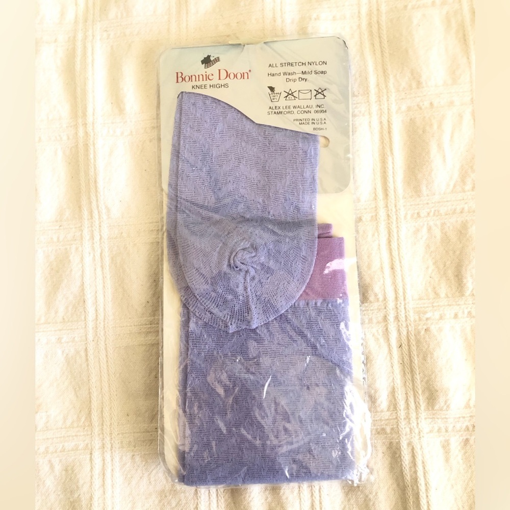 Vtg Bonnie Doon Lavender Cordelia Knee Highs